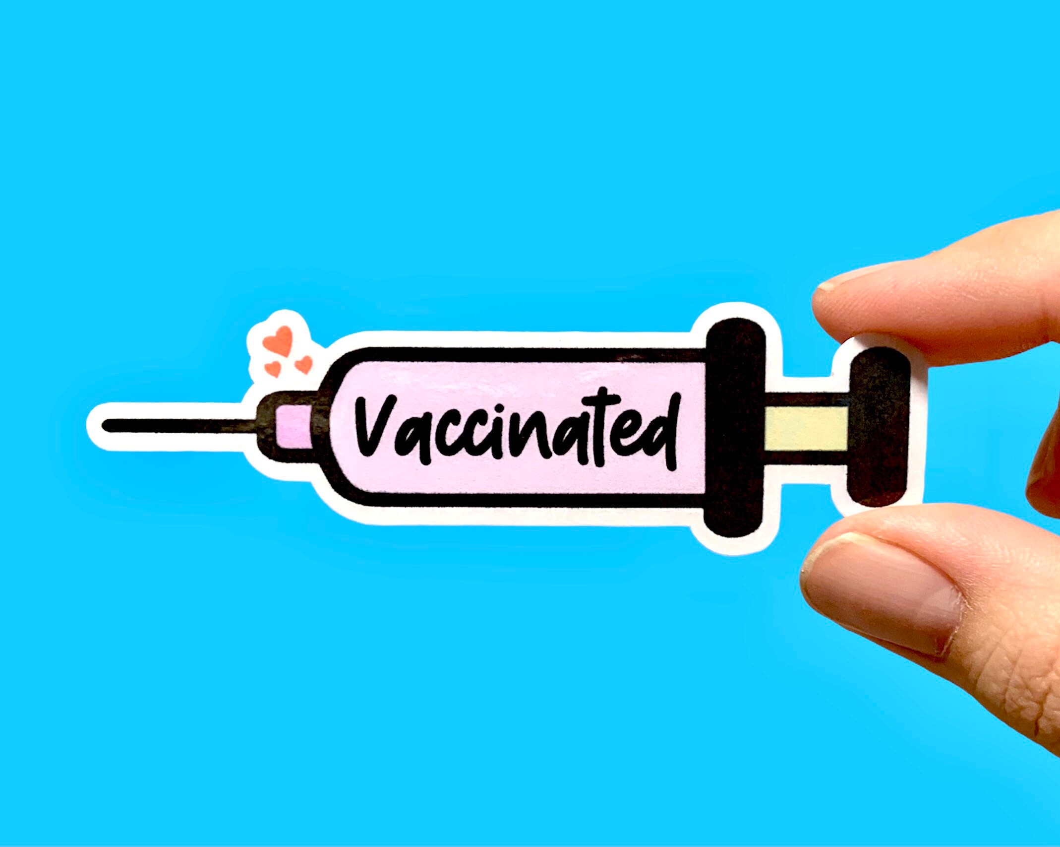 Vaccinated Sticker, Science Sticker, Pro-vaccine Sticker, Syringe ...