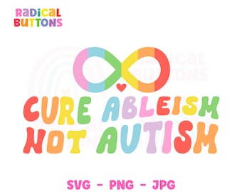 Neurodiversity SVG PNG JPG, Mental health Svg, Autism Svg, Autistic Svg, Neurodivergent, Cure ableism Svg Files, Png Files, Digital Download