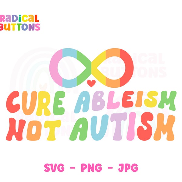 Neurodiversity SVG PNG JPG, Mental health Svg, Autism Svg, Autistic Svg, Neurodivergent, Cure ableism Svg Files, Png Files, Digital Download