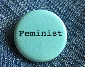 Feminist button / Pastel feminist pin / Feminist magnet / Girl power button