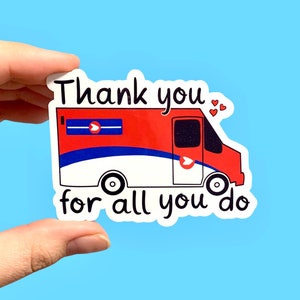 Autocollant d'appréciation de Postes Canada | Merci aux postiers | Merci pour tout ce que vous faites | Autocollant d'appréciation du facteur | Autocollant découpé