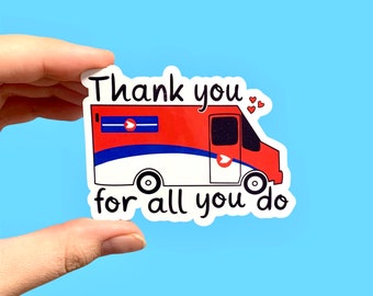 Canada Post appreciation sticker | Thank you postal workers | Thank you for all you do | Mail carrier appreciation sticker | Die cut sticker