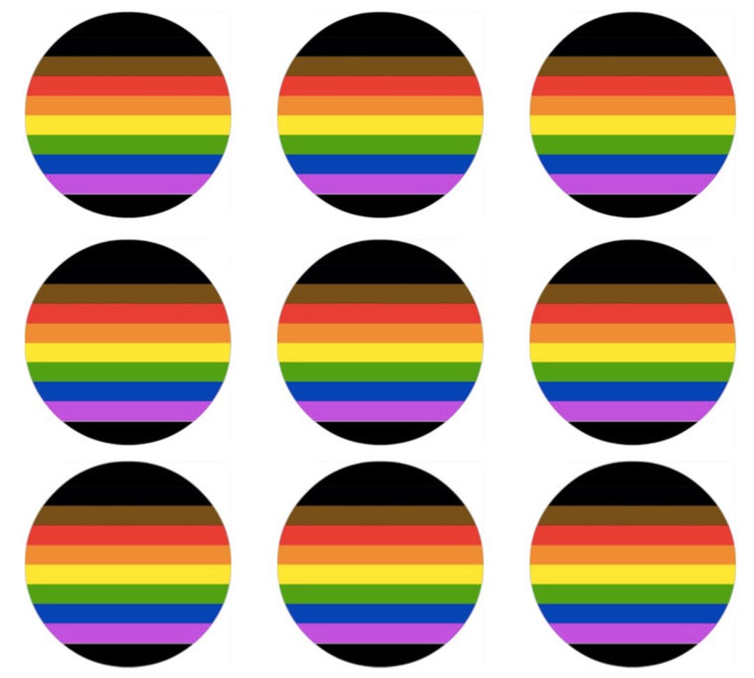 Philadelphia Pride flag buttons in bulk