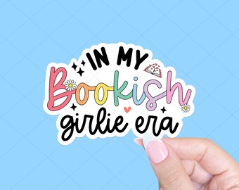 Bookish girlie sticker, smut reader, romance books, bookish stickers, book stickers, reader sticker, gift for readers, Gift for her