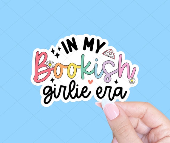 Bookish girlie sticker, smut reader, romance books, bookish stickers, book stickers, reader sticker, gift for readers, Gift for her