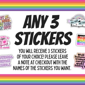 Mix and match sticker bundle, Sticker set, Social justice stickers, Sticker deal, Tablet sticker, Laptop stickers, Smut stickers image 1