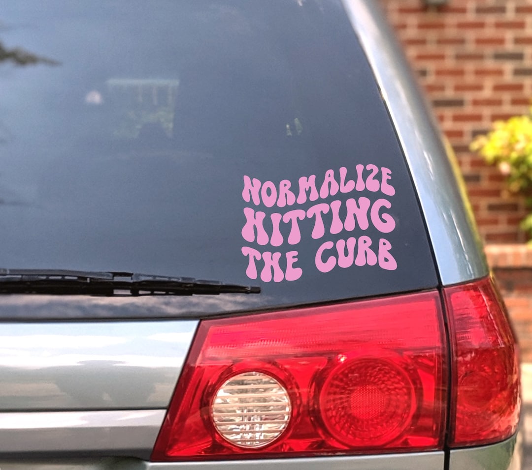 Normalize Hitting the Curb Bumper Sticker Funny Car Decal Etsy