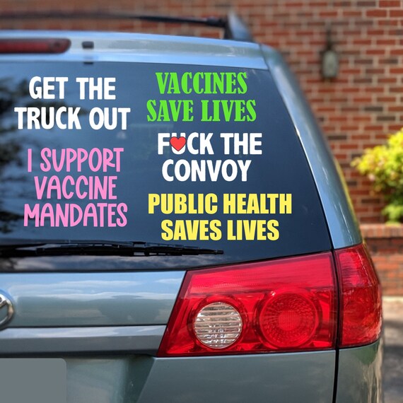 Anti Convoy 2022 Decal Car Bumper Sticker Vaccines Save Etsy Canada