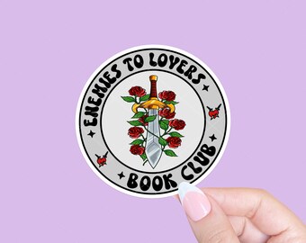 Enemies to Lovers Book Club Sticker, Tablet sticker, Book Sticker, Bookish sticker, Romance Book Sticker, Book tropes sticker, Smut sticker