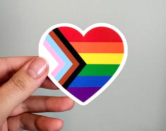 Pride vinyl sticker, Pride heart sticker, Trans rights sticker, Water bottle sticker, Ally sticker, Pride sticker, Waterproof sticker