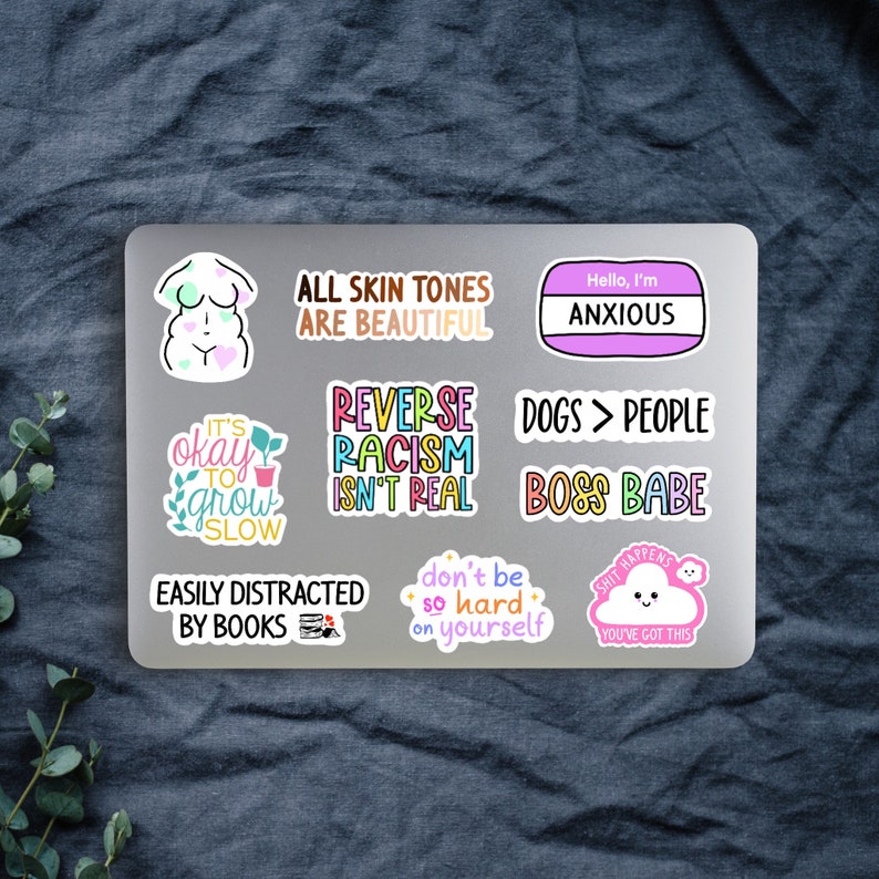 Not just good vibes sticker The whole spectrum of human emotions Mental health sticker Laptop sticker All the vibes Phone sticker image 5