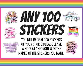 Mix and match sticker bundle, Sticker set, Social justice stickers, Sticker deal, Tablet stickers, Laptop stickers, Smut stickers
