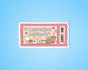 Mental health sticker, Depression sticker, Anxiety sticker, Anxiety club, Laptop sticker, Funny Mental health sticker, Funny sticker