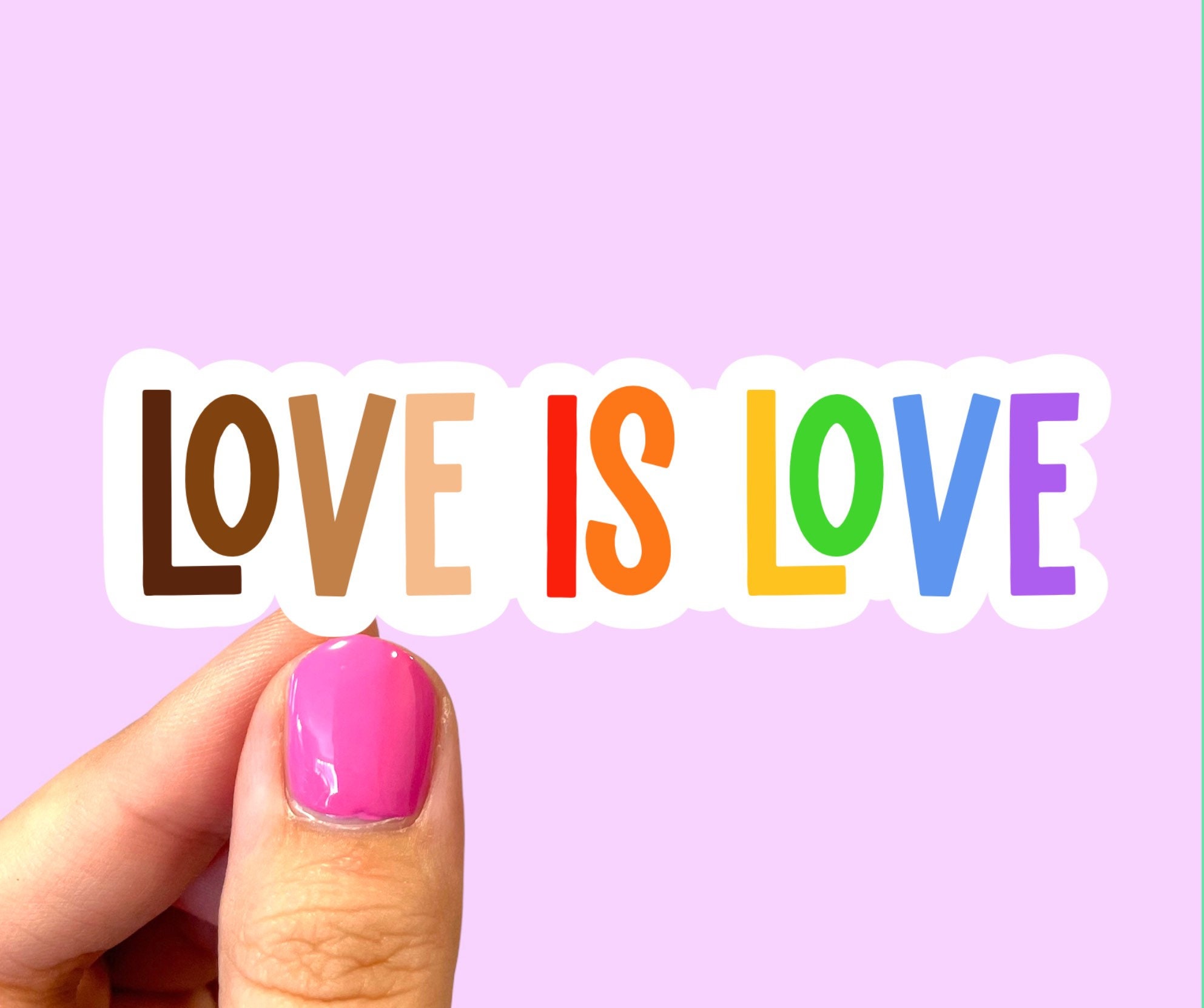 Love is love sticker | LGBTQ sticker | Pride sticker | Inclusive pride sticker | Laptop sticker | Phone sticker