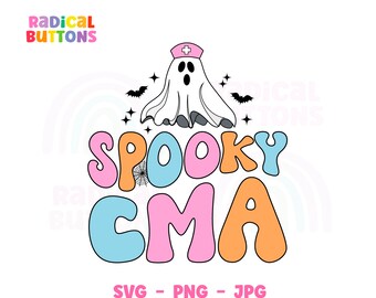 Spooky CMA SVG PNG, Spooky medical assistant, Certified medical assistant Svg, Medical assistant Svg,  Medic Svg, Free commercial use