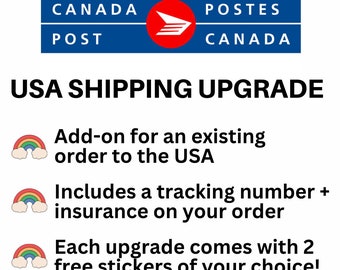 USA tracked shipping upgrade - free stickers included!