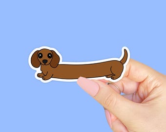 Dachshund sticker, Dog sticker, Dog mom sticker, Dog dad, Dog lover sticker, I love dogs sticker, Gift for dog people, Laptop sticker