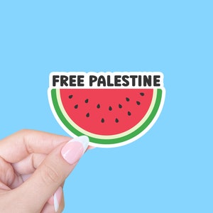 Free Palestine sticker, Social justice sticker, Human rights sticker, Justice for Palestine, Laptop sticker, ALL PROCEEDS DONATED image 1