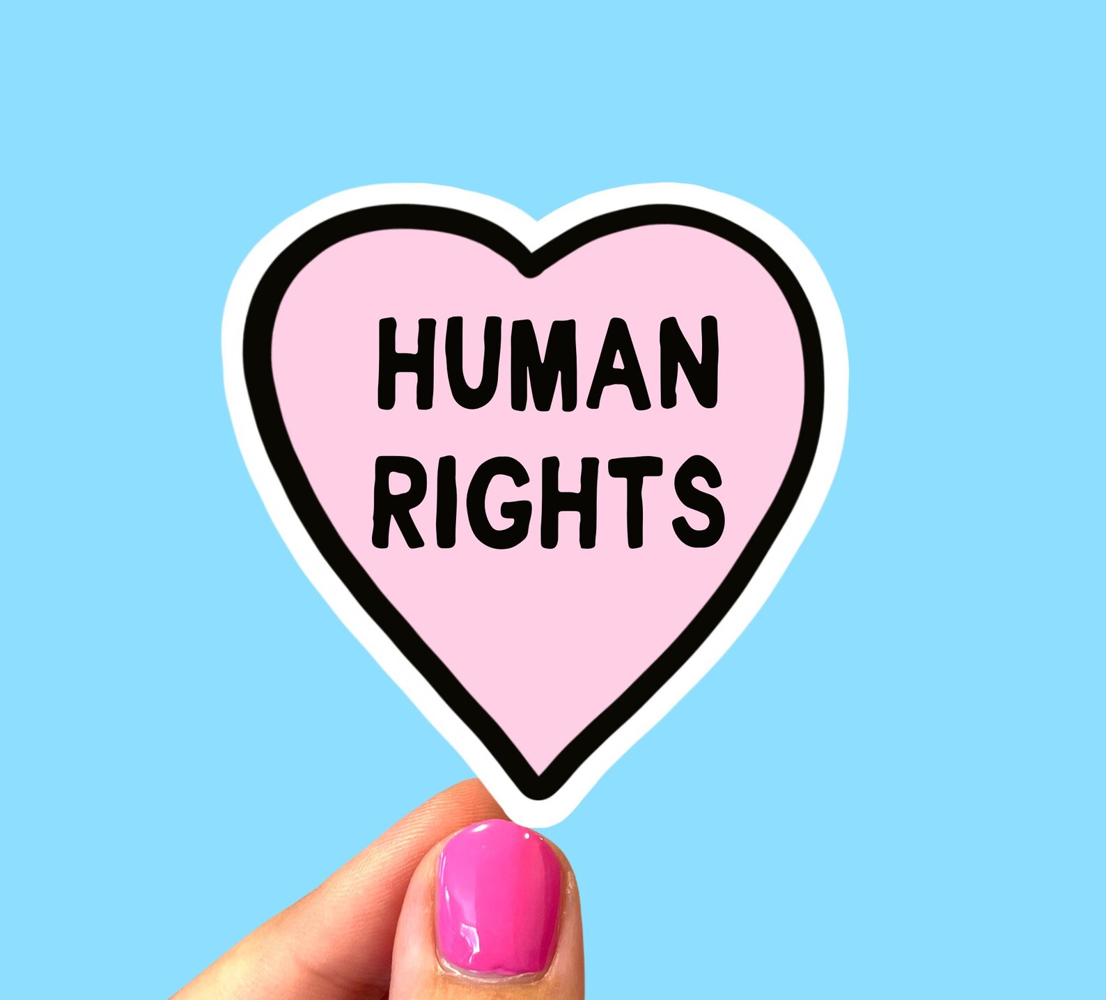 Human Rights Sticker Social Justice Sticker Pink Heart - Etsy Canada