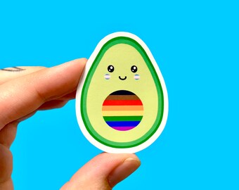 Inclusive pride avocado sticker | Pride sticker | LGBT sticker | Laptop sticker | Social justice sticker | Human rights | Feminism