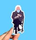 Bernie mittens sticker / Bernie 2021 inauguration sticker / Cold Bernie sticker /  Bernie drawing / Bernie Sanders stickers 