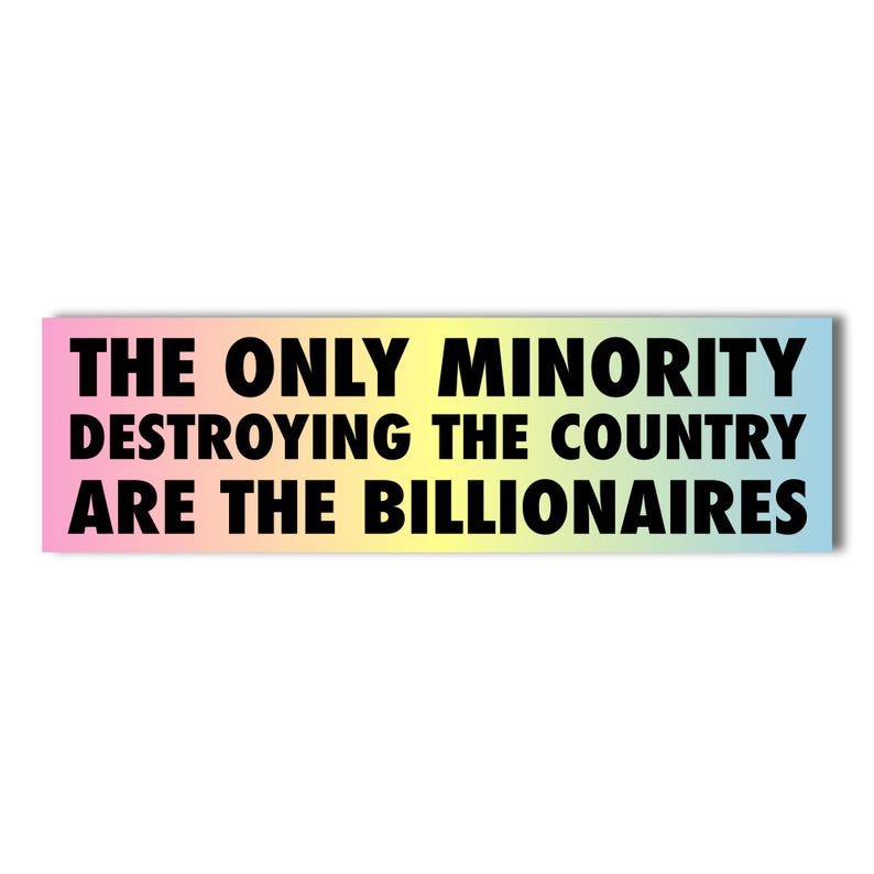 Anti MAGA Car Bumper Sticker, Progressive Liberal Feminist, Political Bumper Sticker, Anti Trump Sticker, Leftist Sticker image 1
