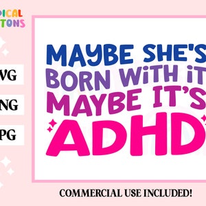 Neurodiversity SVG PNG JPG, Adhd Svg, Neurodivergent Svg, Sublimation, Svg Files, Png Files, Digital Download, Free Commercial Use