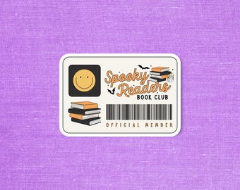 Halloween reader sticker, Spooky Readers Book Club Sticker, Laptop sticker, Bookish sticker, Reader sticker, Spooky sticker