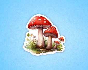 Mushroom sticker, Fungi sticker, Toad sticker, Nature sticker, Laptop sticker, Trendy sticker, Phone sticker