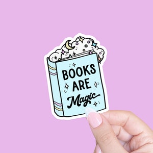 Books are magic, Bookish sticker, Smut sticker, Book club, Book addict, tablet sticker, Sticker for readers, Gift for readers