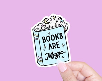 Books are magic, Bookish sticker, Smut sticker, Book club, Book addict, tablet sticker, Sticker for readers, Gift for readers