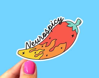 Neurospicy sticker, Neurodiversity sticker, Mental health sticker, Autism sticker, Neurodivergent sticker, Therapist sticker, ADHD sticker
