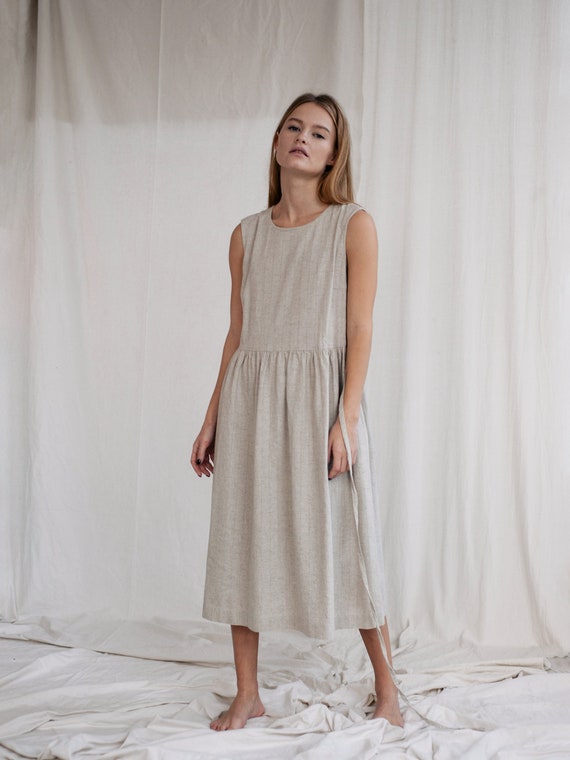 linen smock dress