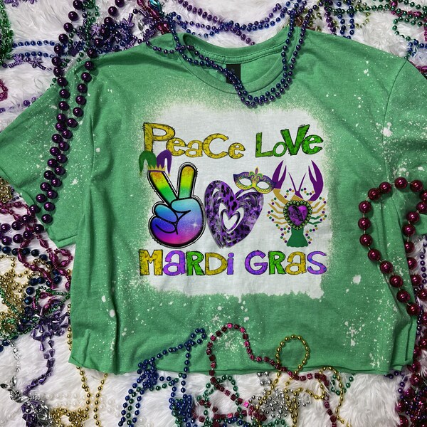 mardi gras crop top hoodie