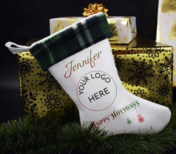 Company Christmas Stockings Company Logo or School Logo Bulk