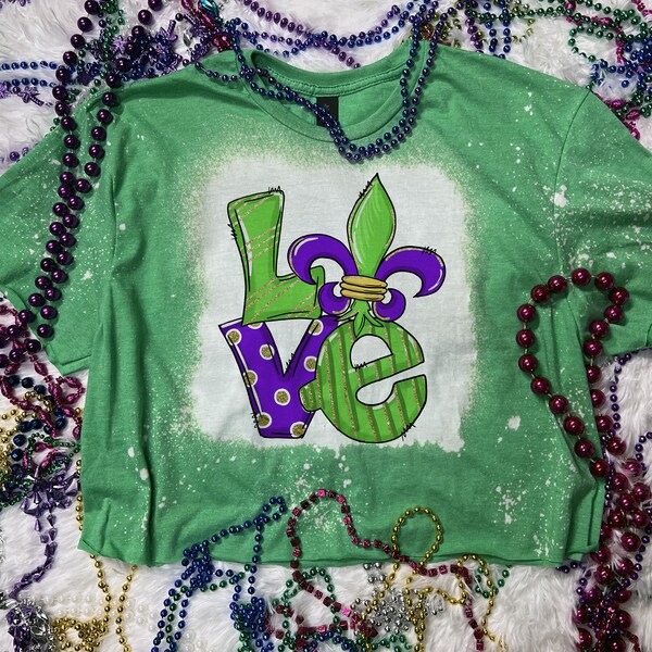 mardi gras crop top hoodie