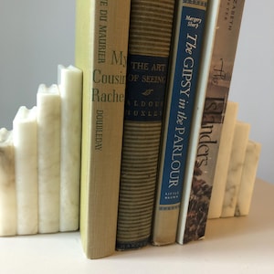 Alabaster Stone Marble Bookends Italy