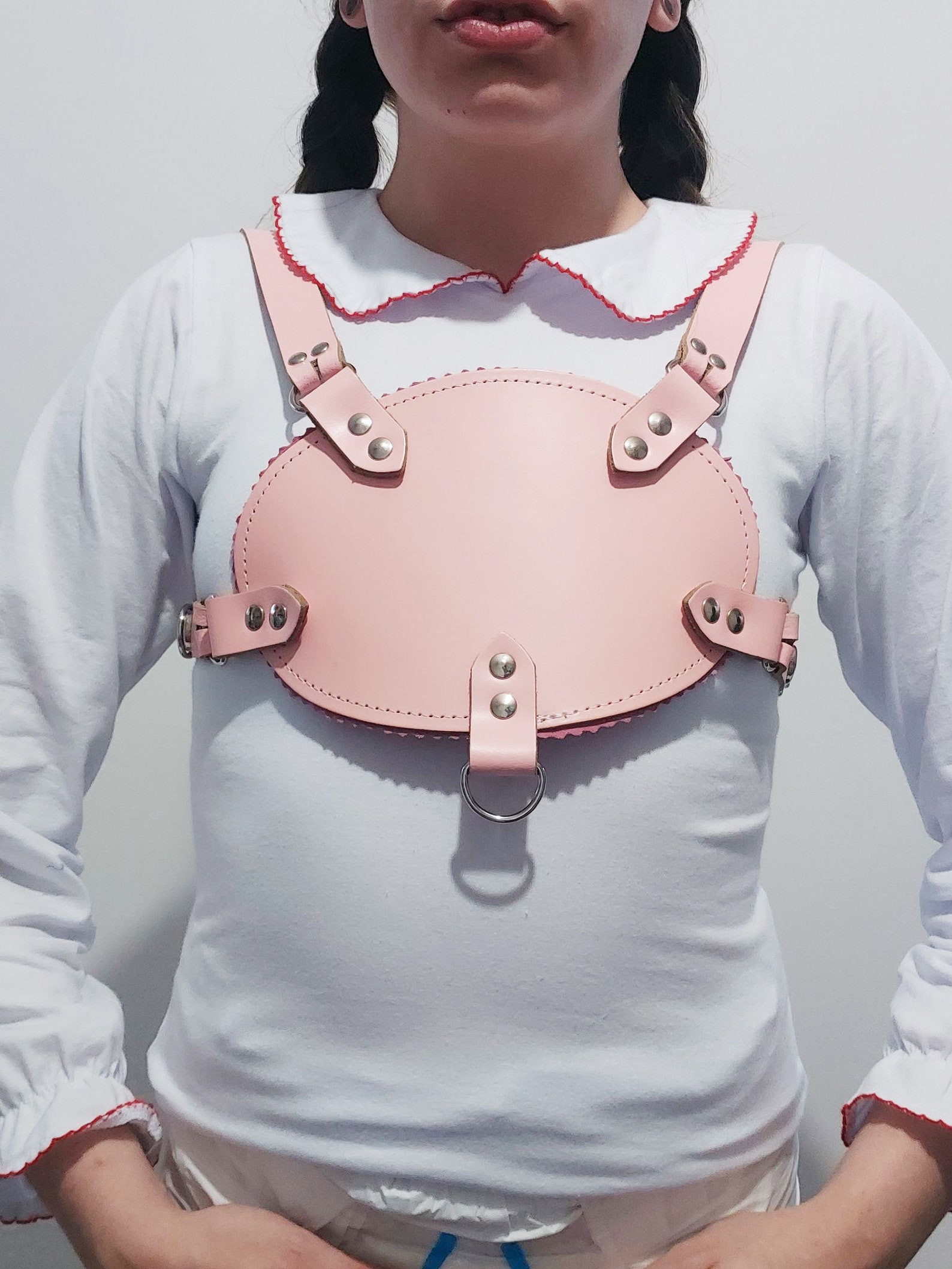AB/DL Leather Locking Adult Baby Retro Walking Chest Harness Etsy