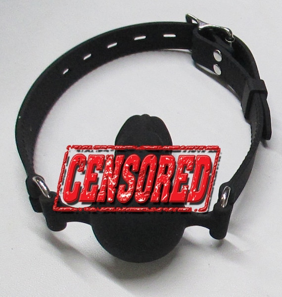 PU Leather Solid Silicone Ball Gag With Chin Restrain bondage Head mask harness