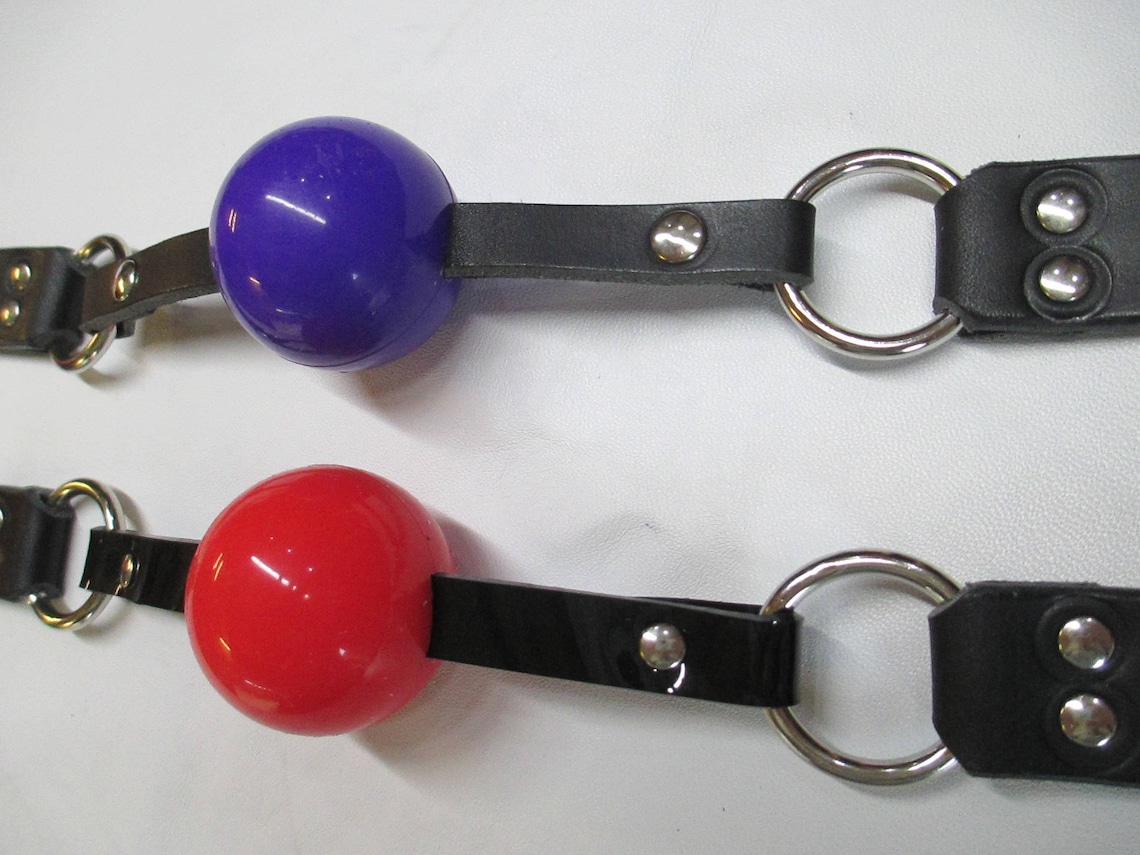 Leather Lockable Medical Grade Silicone Ball Gag Etsy UK