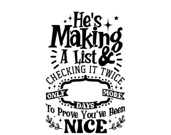 Days Until Christmas, Christmas Sign Svg, Christmas Countdown
