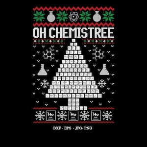 Funny Ugly Christmas, Science Teacher SVG, Chemistry Gift, Ugly Christmas, Ugly Sweater, Mens Christmas