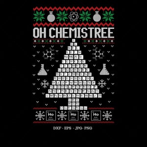 Natal Feio Engraçado, Professor de Ciências SVG, Presente de Química, Natal Feio, Suéter Feio, Natal Masculino