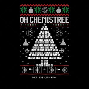 Funny Ugly Christmas, Science Teacher SVG, Chemistry Gift, Ugly Christmas, Ugly Sweater, Mens Christmas