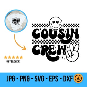 Cousin Crew Png, Cousin Crew 2024 Svg, Gift for Cousins, Cousin Crew Girl Svg
