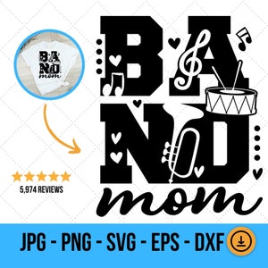 Band Mom Png, Band Mom Geschenk, süßes Band Mom Geschenk, Senior Band Mom