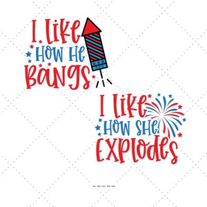 Grappige USA Svg, paar Svg, 4 juli Svg, God zegene Amerika, zijn en haar, paren Svg