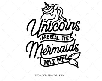 Unicorn Mermaid Svg Etsy