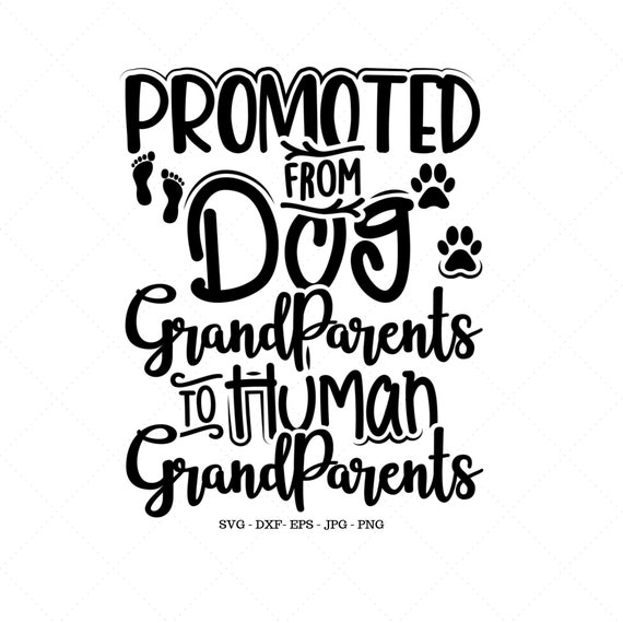 Download Promoted From Dog Grandparent Baby Shower Gift Grandmother Etsy