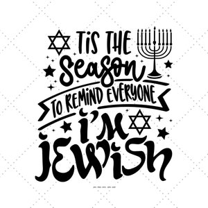 Fête juive, étoile juive, vacances de Hanukkah, étoile de David, Menorah Svg, cadeau juif